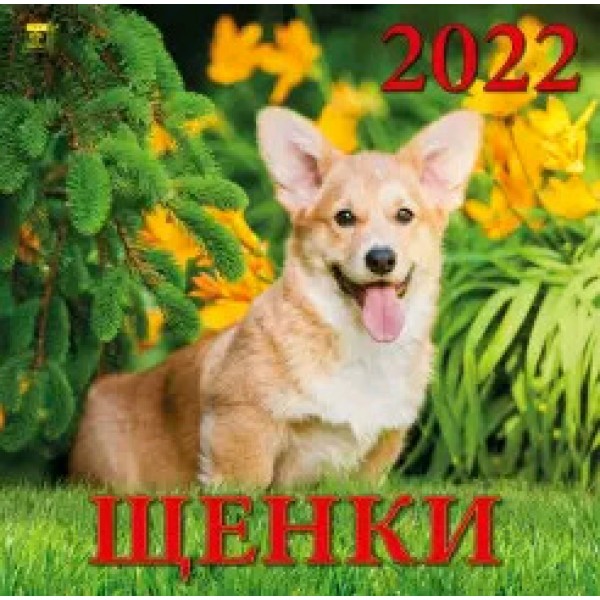 _Календарь 2022г настен.пер.(ДЗД) (300*300) Щенки (70206)