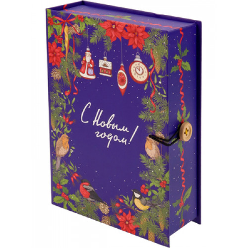 **НГ КоробкаПодарочная(Миленд) Книга [18*12*5] Птички на ветках (КК-7000)