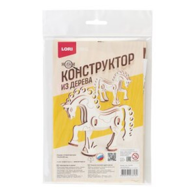*СбМодели(Лори) Мини Лошадь [дерев.|10*11*3см] (Фн-038)