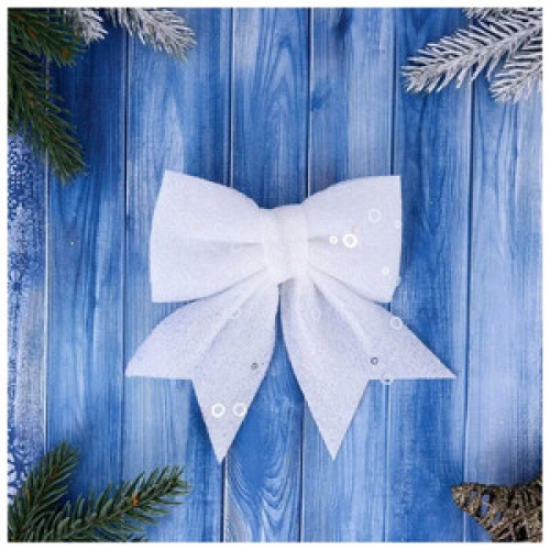 **НГ ЕлочноеУкр Бантики с пайетками [2шт|21*14см|мультиколор.] (ВХ19В0971)