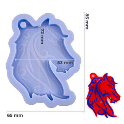 *Материалы д/творч(Янсен) МолдСиликоновый Синяя лошадь (д/работы с эпокс.смолой/мылом) [80х60мм] (СМ8-0004)