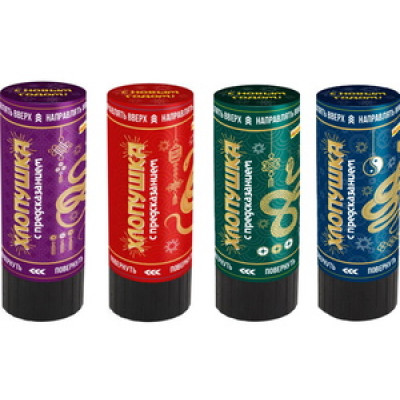 **НГ Хлопушка(Миленд) Пневмохлопушка_20см Восточная змея [предсказания|фольгиров.конфетти] (Х-4110)