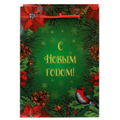 **НГ Пакет[MS]бум.ламинир.(Миленд) Лесное цветение (200*140*65) (ПКП-6637)