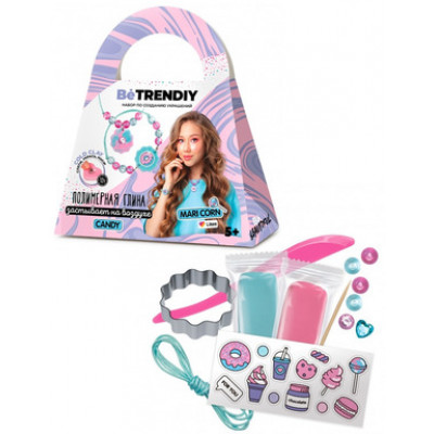 *Набор д/творч(BeTrenDIY) УкрашенияИзПолимернойГлины ColdClay Candy (не требует запекания) (B020Y)