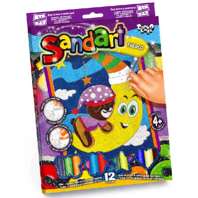 *Набор д/творч(DankoToys) Фреска SandArt Принцесса Месяц [А5] (SA-02-01)