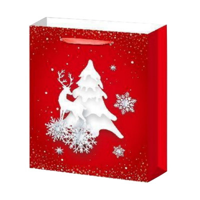 **НГ Пакет[M]бум.ламинир.(Миленд) Dream cards Снежный лес (240*180*85) (ППК-3888)