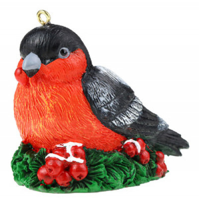 **НГ Сув.(Миленд) Подвеска(полирезина) Снегирь и рябина [7*5см] (НУ-7772)