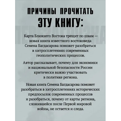 Багдасаров Семен Аркадьевич: Ближний Восток. Перезагрузка