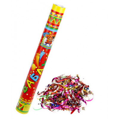 **НГ Хлопушка(Миленд) Хлопушка Бабахалка Ассорти [конфетти-фольга|серпантин фольга|50см] (Х-1526)