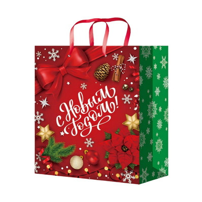 **НГ Пакет[MS]бум.ламинир.(Миленд) Новогодняя атмосфера (200*140*65) (ППК-3829)