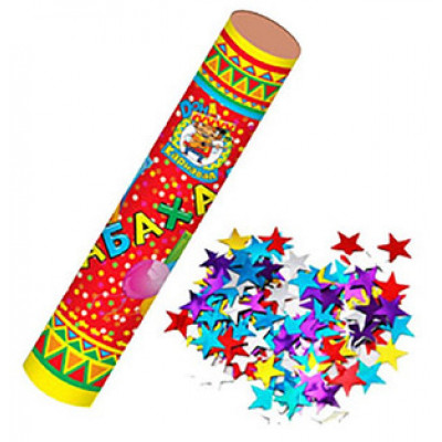 **НГ Хлопушка(Миленд) Хлопушка Бабахалка Звезды [конфетти-фольга|30см] (Х-1468)