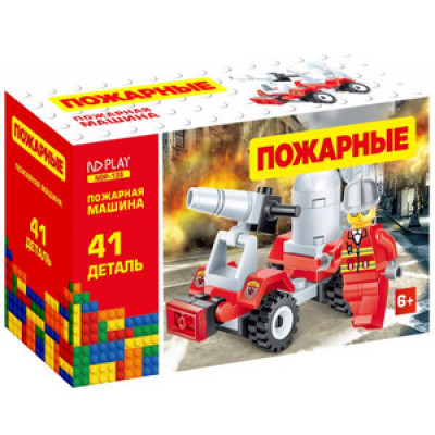 *Конструктор(NDPlay) Пожарные Пожарная машина (пласт.|41дет.) [совместим с Lego] (NDP-135)