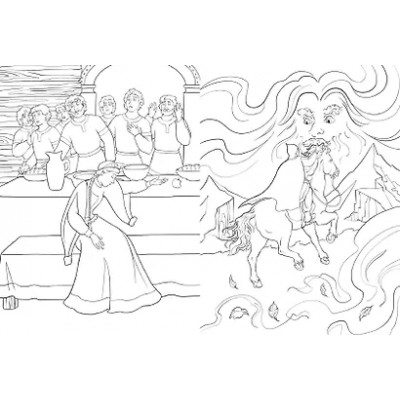 В Лукоморье. Раскраска по мотивам сказок А. С. Пушкина