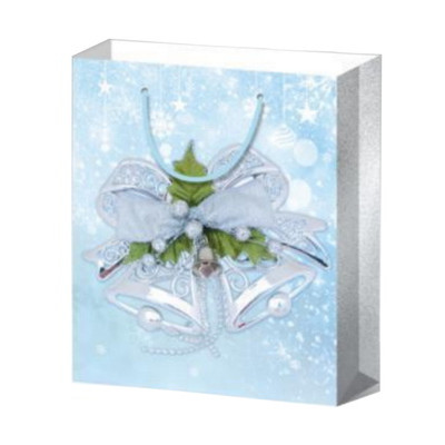 **НГ Пакет[M]бум.ламинир.(Миленд) Dream cards Рождественские колокольчики (240*180*85) (ППК-3883)