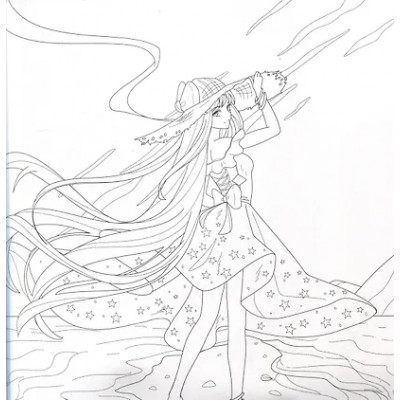 Аниме раскраска для маркеров. Современные девчонки