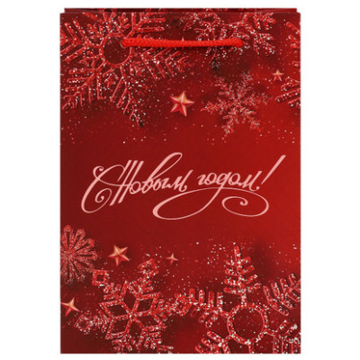 **НГ Пакет[MS]бум.ламинир.(Миленд) Dream cards Снежное мерцание (200*140*65) (ПКП-6635)