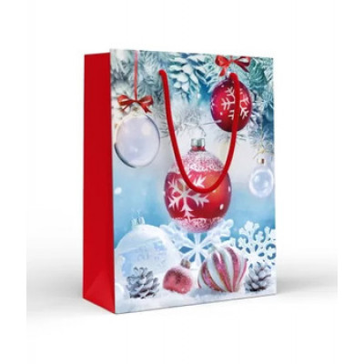 **НГ Пакет[MS]бум.ламинир.(ГКГ) Шары и шишки (180*135*60) (15.16.02085)