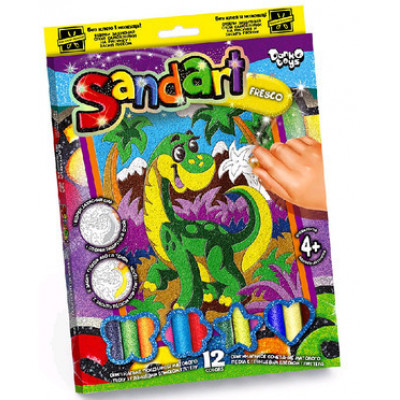 *Набор д/творч(DankoToys) Фреска SandArt Динозаврик [А5] (SA-02-10)