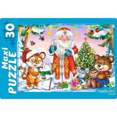 **НГ Puz-maxi 30д. РыжийКот Новогодний праздник (ПМ30-9485)