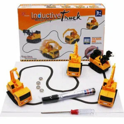 *Игрушка Машина индукц. Inductive Truck Кран [едет по нарисованному следу] (777-002)