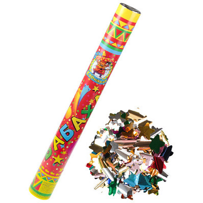 **НГ Хлопушка(Миленд) Хлопушка Бабахалка Звезды [конфетти-фольга|50см] (Х-1527)