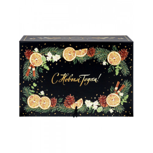 **НГ КоробкаПодарочная(Миленд) Книга [18*12*5] Еловые ветви и шишки (КК-6999)