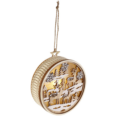 **НГ Сув.(Миленд) Подвеска(дерево)_С подсветкой Рождественские оленята [12см,на батарейках|в ассорт.] (НУ-3894)