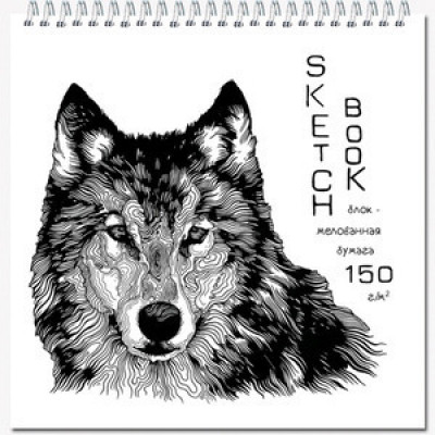 _SketchBook(Полином) Блокнот д/зарисовок "Artbook quadro big silk" [40л.|190х190|мет.гребень|бумага мелованная матовая 150гр/м2] (2834/1175258)