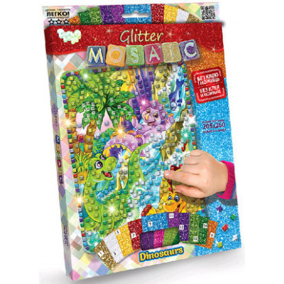 *Набор д/творч(DankoToys) БлестящаяМозаика[А4] Динозаврики (БМ-03-09)
