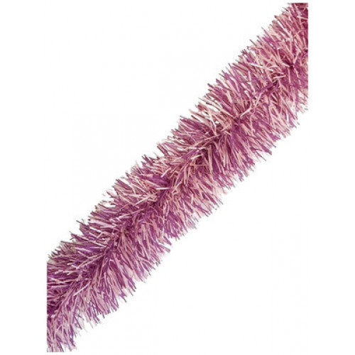 **НГ Мишура(ФениксПрезент) "Малиновая с белыми вставками" 200*7см (80411)