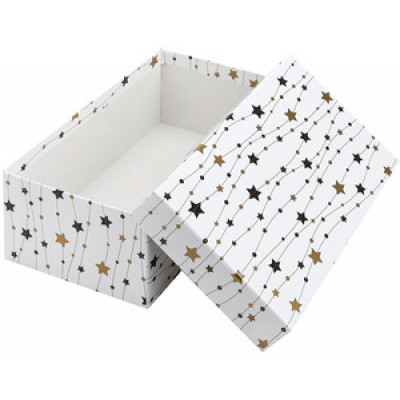 **НГ ПодарочнаяКоробка(Миленд) Новогодние звездочки [19*12*6.5] (ПП-9853)