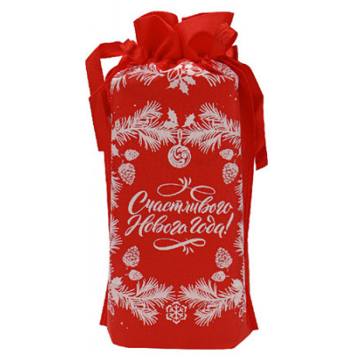 **НГ ПодарочныйМешок(Миленд) Еловое настроение Мороза (24*35*12|красный) (НУ-6246)