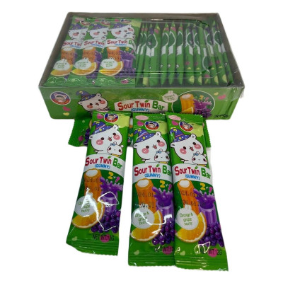 Леденцы кислые с фруктовыми вкусами 9гр (30шт)