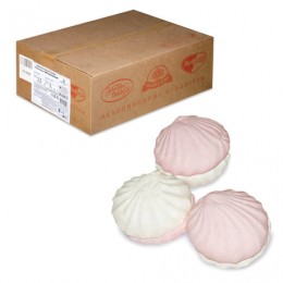 Зефир Обожайка бело-розовый, весовой, 3,5 кг, гофрокороб, ОК14148