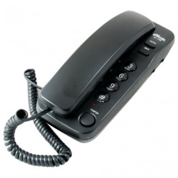 Телефон RITMIX RT-100 black, световая индикация звонка, отключение микрофона, черный, 15116194