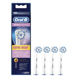Насадки для электрической зубной щетки ORAL-B (Орал-би) Sensi Ultrathin EB60, КОМПЛЕКТ 4шт, ш/к76718, 53019233