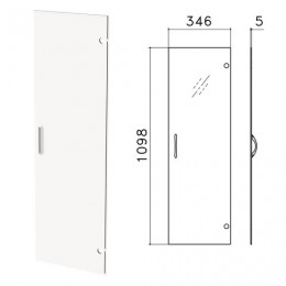 Дверь СТЕКЛО, средняя, Канц, 346х5х1098 мм, БЕЗ ФУРНИТУРЫ, ДК35