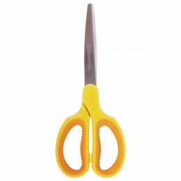 Ножницы BRAUBERG Extra 185 мм, классической формы, ребристые резиновые вставки, оранжево-желтые, 236451