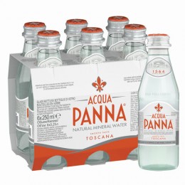 Вода негазированная минеральная ACQUA PANNA (Аква Панна), 0,25л, стеклянная бутылка,, 40004001
