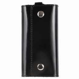 Футляр для ключей BEFLER Classic, натуральная кожа, две кнопки, 60x110х15 мм, черный, KL.3.-1