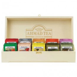 Чай AHMAD (Ахмад) Contemporary, набор в деревянной шкатулке, ассорти 10 вкусов по 10 пакетиков по 2 г, Z583-1