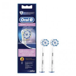 Насадки для электрической зубной щетки ORAL-B (Орал-би) Sensi Ultrathin EB60, КОМПЛЕКТ 2 шт., 53016193