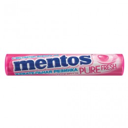 Жевательная резинка MENTOS Pure Fresh (Ментос) Ролл Тутти-Фрутти, 15,5 г, 87546