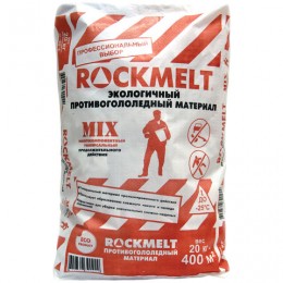 Реагент антигололедный 20 кг, ROCKMELT Mix, до -30С, хлористый натрий + кальций, мешок