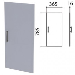 Дверь ЛДСП низкая Монолит, 365х16х785 мм, цвет серый, ДМ41.11