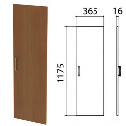 Дверь ЛДСП средняя Монолит, 365х16х1175 мм, цвет орех гварнери, ДМ42.3