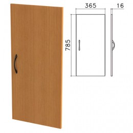Дверь ЛДСП низкая Фея, 365х16х785 мм, цвет орех милан, ДФ13.5