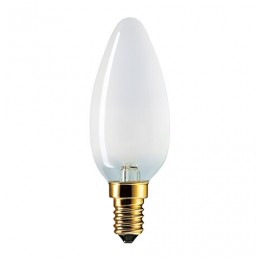 Лампа накаливания PHILIPS B35 FR E14, 60 Вт, свечеобразная, матовая, колба d = 35 мм, цоколь E14, 011763