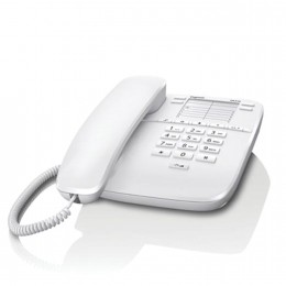 Телефон GIGASET DA310, память на 4 номера, повтор номера, тональный/импульсный набор, цвет белый, S30054S6528S302