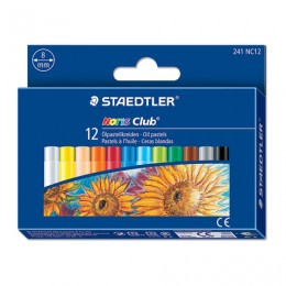 Пастель масляная художественная STAEDTLER (Германия) Noris club, 12 цветов, круглое сечение, 241 NC12